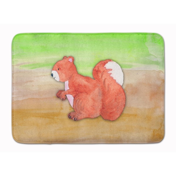 Carolines Treasures Squirrel Watercolor Machine Washable Memory Foam Mat BB7431RUG - main